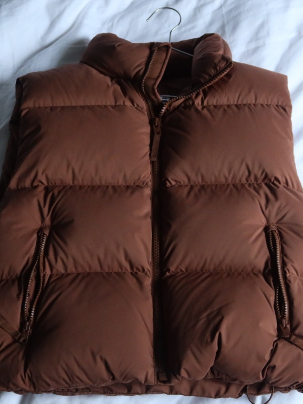 Aritzia TNA THE MEGA PUFF Vest (Rich Mocha Brown, Size: S)